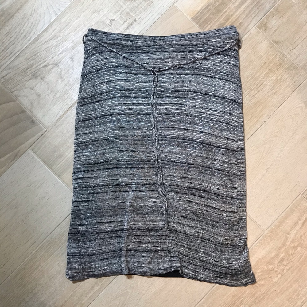 Express grey striped skirt